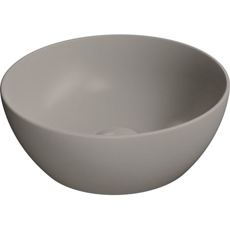 Vasque à poser PURA en céramique, diamètre 32 cm, tortora mat (1/2)