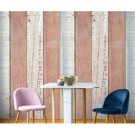 Papier Peint Bois - Lames de Bois Vieilli - 150 x 250 cm (1/2)