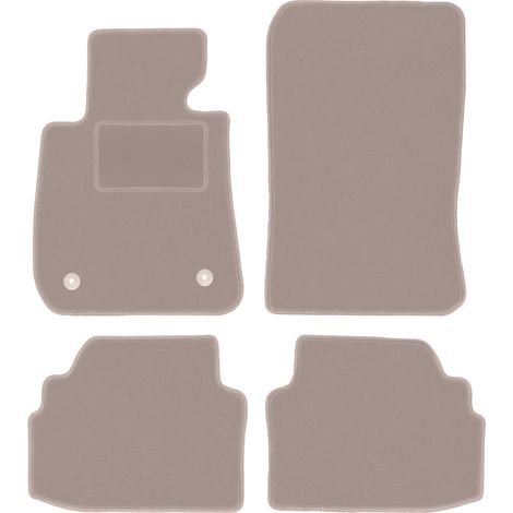 Alfombrillas de terciopelo para coche: BMW Serie 3 E92 coupé (2004-2011) beige (1/5)