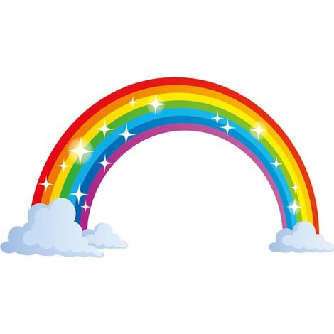 Stickers muraux amovibles SUPVOX pour enfants motif arc en (1/5)
