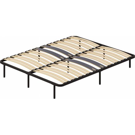 i-flair Metallbett 180x200 cm BRION mit Lattenrost und abnehmbaren Füßen