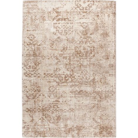 Tapis Tissé à Poils Courts "Puerto" Beige & Crème 80 x 150 cm (1/2)