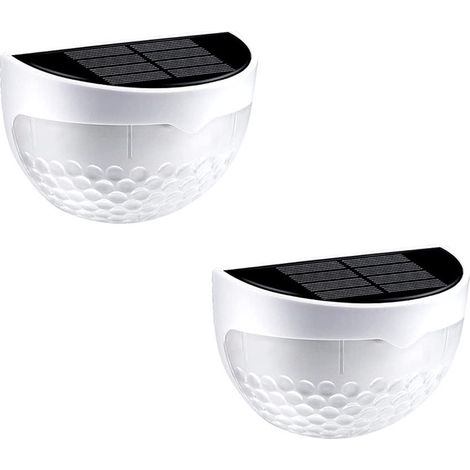 Lampes Solaires Pour Poteaux De Clôture - 2 Pièces - Installation Murale Ou Sur Poteau - Éclairage Décoratif Extérieur - Blanc (1/5)