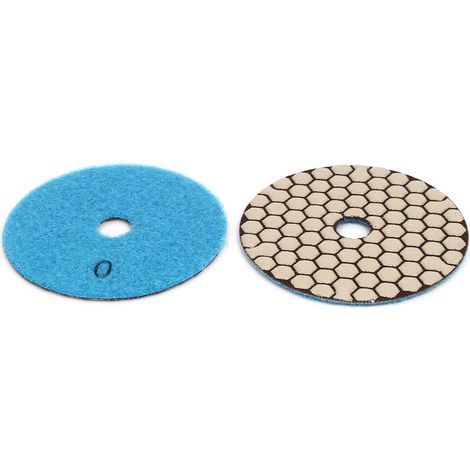 Tampon polissage à sec en diamant, 100mm, 2 pièces, pour Marmor Granitstein