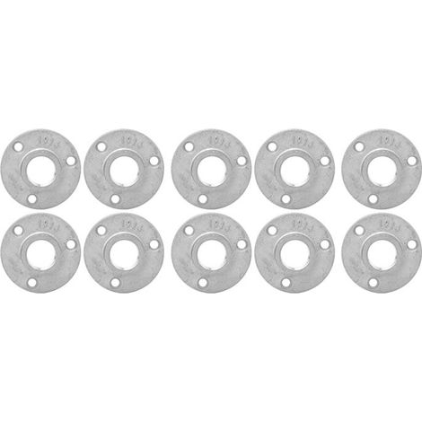 BelleRise - 10pcs bride DN20 – Aluminium 3 trous – 70 mm – pour étagère, tuyau, décor industriel (1/5)