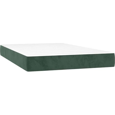 Maison Exclusive - Materasso a Molle Insacchettate Rigidità Media Verde Scuro 120x200x20 cm in Velluto (1/5)