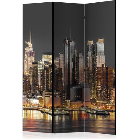 Paravento - New York at Twilight [Room Dividers] - 135x172 (1/4)