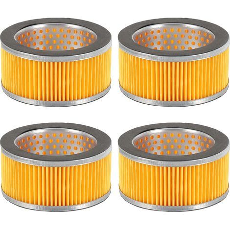 PATIKIL 4,2 x 2 Zoll Luftfilter für Kompressoren, 4er-Pack, Kolbenfilter, Ersatzfilterelemente für Gebläse und Generatoren, filtert Partikel zur Geräuschreduzierung, gelb (1/5)