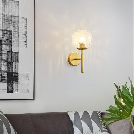 Lampe murale moderne Lampe murale LED Lampe murale LED Lampe miroir Lampe murale en verre LED Lampe murale moderne Intérieur. Couverture à motifs d'eau - couleur or monochrome - lumière blanche - 12W. (1/4)