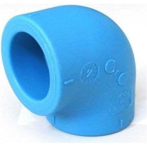 90°-Knickstück 25 mm Polypropylen blau Thermoschweißen