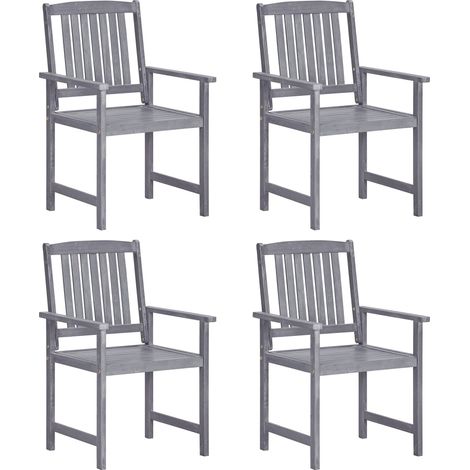 Chaises de metteur en scène 4 pcs Bois massif d'acacia 2 (1/5)
