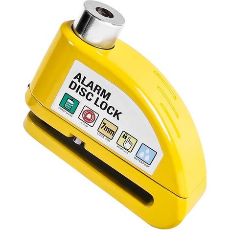 Blocco freno a disco con allarme da 110 dB - Universale per e-bike/moto/biciclette - Allarme antifurto con sensore di pressione - Lega di zinco e chiave a C - Impermeabile (1/5)