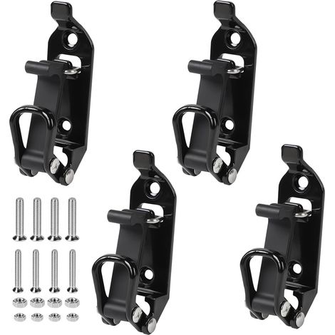 4 X 17-40mm Supports Pelles pour Galerie de Toit Kit Pinces de Toit en Métal et Caoutchouc Supports de Pelle pour Barre de Toit Supports de Montage de Pelle Kit Pince de Support de Pelle Orange (1/5)