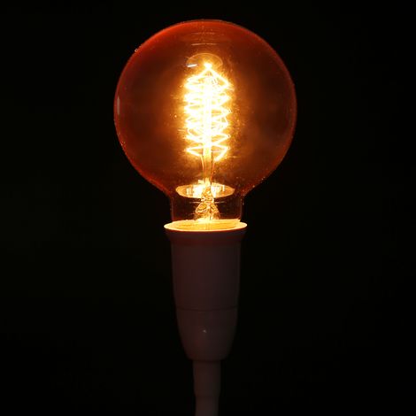 Ampoule E27 vintage 40W 220V G80 à enroulement, idéale pour la décoration de cafés et de salles de réception. (1/5)