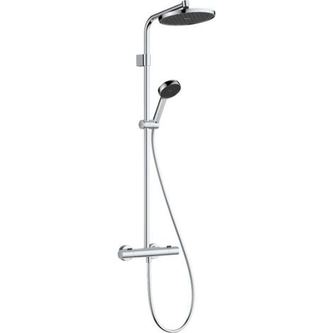 Hansgrohe Activera S - Brauseset mit Thermostat, Durchmesser 24 cm, 2 Strahlarten, EcoSmart+, Chrom 28083000