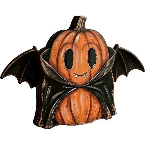Halloween Wooden Tray Ghost Cat Pumpkin Owl Decor Palette 15X1.6 Cm Compact (1/5)
