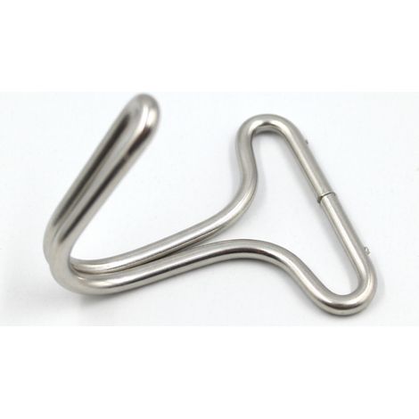 Clip de fijación de funda de asiento de coche niquelado brillante, 2,5 cm (1/5)