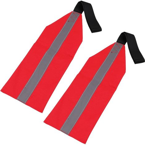 2 Pièces Drapeau de Voyage de Sécurité pour Kayak Drapeau de Sécurité de Canoë Rouge pour Kayak Canoës Remorquage Drapeau d'avertissement Accessoires de Sécurité Kit de Panneau de Drapeau (1/5)