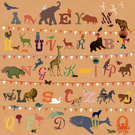 Papier peint panoramique enfant T comme Tigre (1/3)