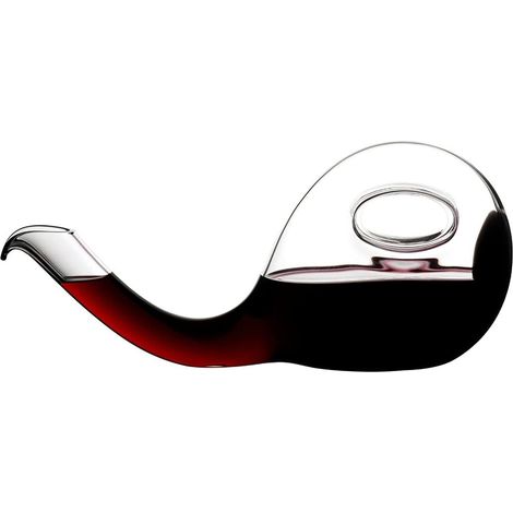 Carafe à décanter en verre cristal transparent et noir, fabriquée à la main (1/5)