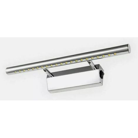 Applique Murale LED 40 cm avec Miroir en Acier Inoxydable - JINFGERNE - Éclairage Blanc, Interrupteur Intégré, Design Moderne et Économique