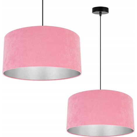 LAMPADA A SOSPENSIONE, LAMPADARIO DA SOFFITTO, CROMO, PARALUME IN VELLUTO (1/5)