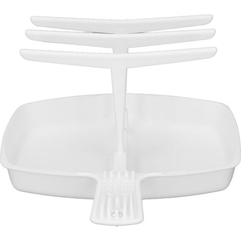 Cuiseur à bacon en plastique PP, plus sain, croustillant, résistant à la chaleur, plateau à bacon pour micro-ondes, blanc (1/5)