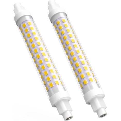 Ampoule LED R7S 118MM, Blanc Chaud 3000K, 1200LM, Équivalent 100W Halogène, Sans Scintillement, Faisceau 360°, AC220-240V, 2 Paquets (1/5)