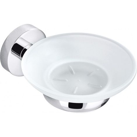 Porte-savon COLORADO en verre et en laiton chromé (1/3)