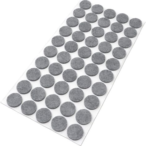 Adsamm® / 50 x feltrini autoadesivi/Grigio/ø 20 mm/Rotondo/piedini per mobili in feltro da 3.5 mm di spessore/pad protettivi per arredi (1/4)