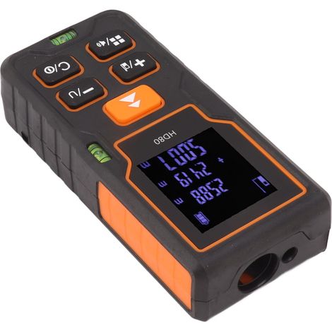 Télémètre laser portable haute précision pour le génie civil, la construction et le travail du bois, portée de 80 m / 262,5 pi (1/5)