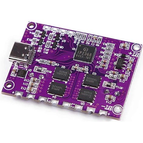 Module de charge rapide bidirectionnel IP2368 100 W avec interface Buck-Boost et alimentation par batterie lithium-ion. (1/5)