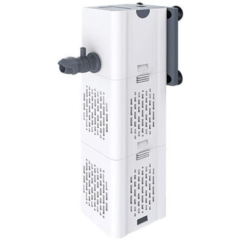 BUNTHAUS Filtre pour aquarium d'intérieur 80-250 L, 15 W, débit 1000 L/h, pompe de filtration interne avec éponges filtrantes (1/5)