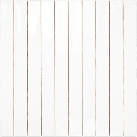 Carrelage Mur Ceramic Connection White Brillante 5x50 cm