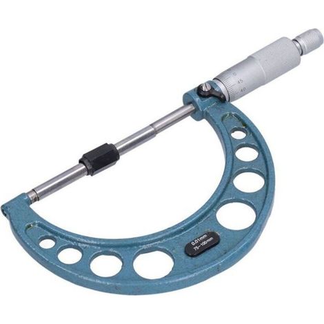 Micromètre Extérieur - Acier Inoxydable - Précision 0,01 mm - Plage 75 à 100 mm - Pour Mesure d'Épaisseur et de Diamètre