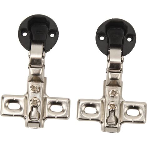 2 pièces Charnière en Verre 26mm pour Porte de Meuble, Charnière Mini pour Armoire Vitrée (1/5)