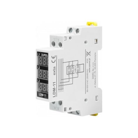 Indicador de voltaje digital trifásico modular LDM-11