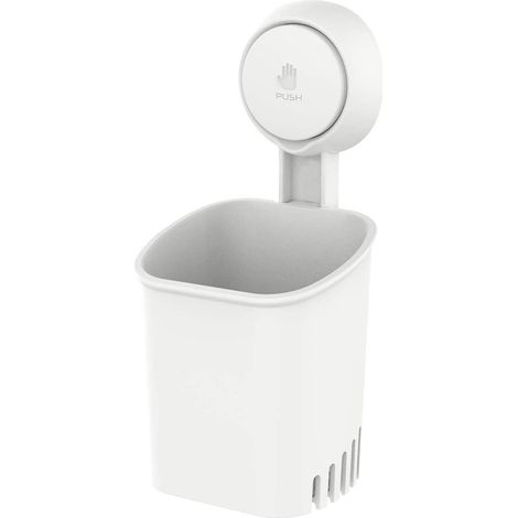 Support Pour Brosse À Dents - Ventouse Murale Sans Perçage - Auto-Évacuation - Surface Lisse - 1 Pièce (1/5)