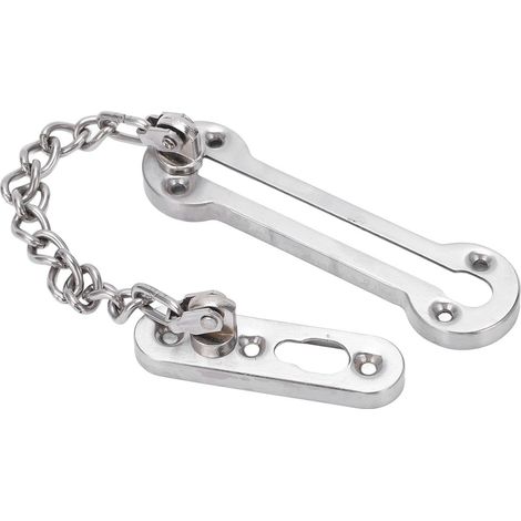Serrure de porte en acier inoxydable chaîne de sécurité anti-rayures anti-rouille loquet de protection hôtel (1/5)