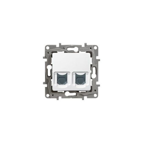 Niloe Doppel-Computerbuchse RJ45 Kat. 6 STP weiß 664776