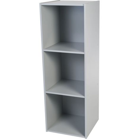 Iris Ohyama, muebles infantiles, estantería para libros, organizador de juguetes, KCX-3- Gris, Ancho 35,4 x D35,1 x Alto 104,4 cm