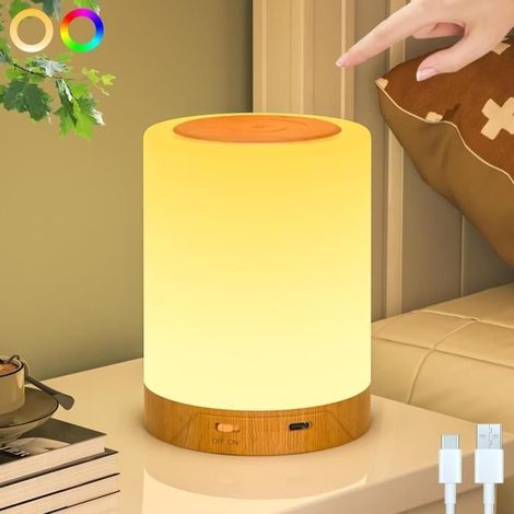 Lampe de Chevet - YYV - Rechargeable USB - Tactile Dimmable - Modes RGB - 1500 mAh (1/4)