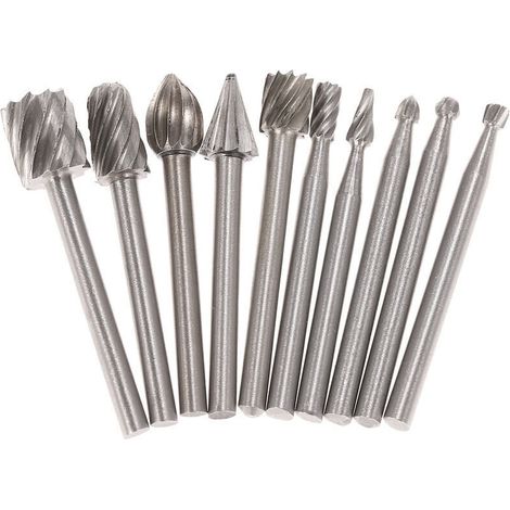 10pcs 1/8" 3mm Tige HSS Routeur Bits Fraisage Gravure Sur Bois Pour Outil Rotatif Embouts de Fraisage Routage Pour Bricolage Menuiserie Gravure (1/5)
