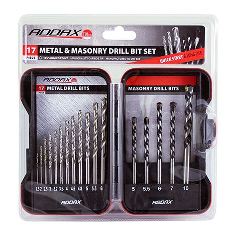 TIMCO Ground Jobber & Masonry Drill Set - 17pc