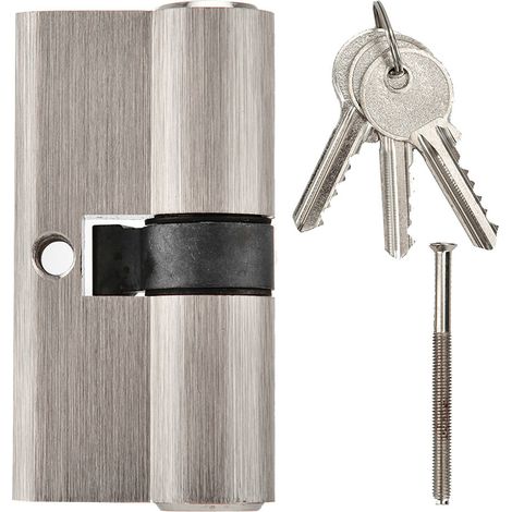 Cylindre de porte en bois antivol à double serrure ouverte en cuivre(L=60mm(30/30)) (1/5)