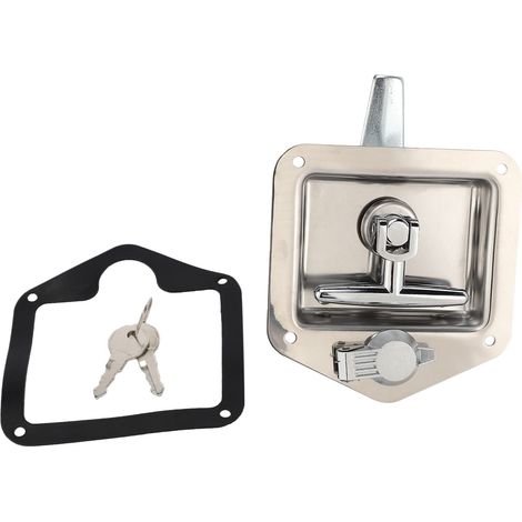 Kit de Clés de Boîte à Outils de Serrure de Poignée en de T en Acier Inoxydable Se Pliant pour Coffret Électrique de Boîte à Outils de Remorque de Camion (1/5)