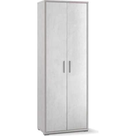 Armadio 2 Ante 71x199x41 cm Ossido Bianco (1/2)