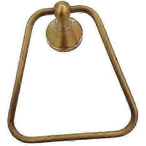 Anneau porte-serviettes vintage en laiton brossé, porte-serviettes trapézoïdal en cuivre, anneau porte-serviettes mural pour salle de bain et cuisine, accessoires 2025 (1/4)