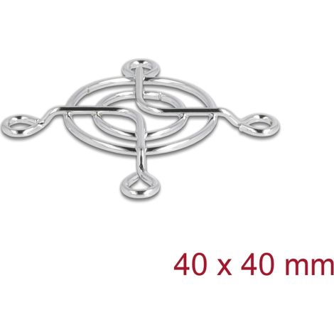 Delock Rejilla metÃ¡lica para ventilador de 40 x 40 mm, plateada