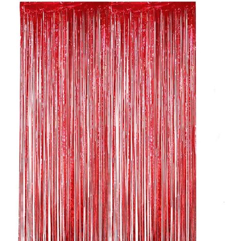 Rideau En Feuille D Or - Guirlandes En Feuille D Or - Décor De Fête Pour Anniversaire Noël Halloween Nouvel An - 2 Pièces (1/5)